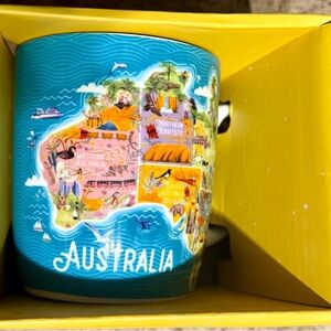 Australia Map Souvenir Mug in Teal